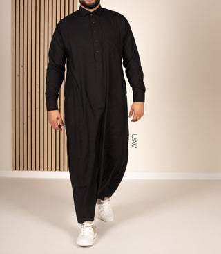 Soft Line Saudi Qamis – Schwarz