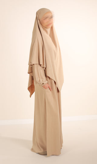 Natürliche NILA Abaya - Nimbus Grey