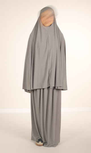 Premium Jersey Hüft-Khimar + Rock - Salbei