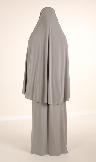 Premium Jersey Hüft-Khimar + Rock - Salbei