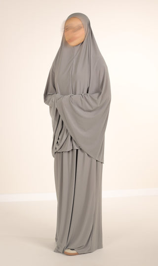 Premium Jersey Hüft-Khimar + Rock - Salbei