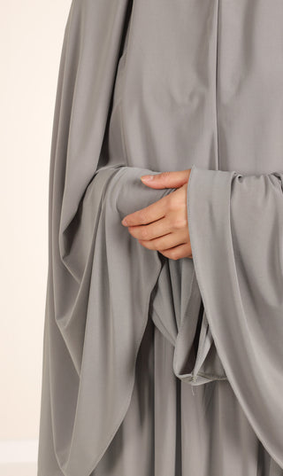 Premium Jersey Hüft-Khimar + Rock - Salbei