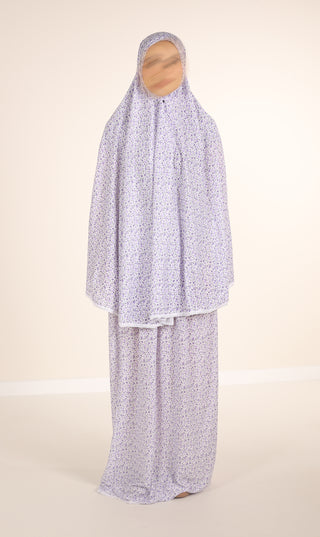 Gebetskleidung aus Baumwolle, Khimar - Lavendel