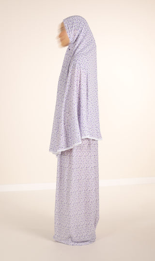 Gebetskleidung aus Baumwolle, Khimar - Lavendel