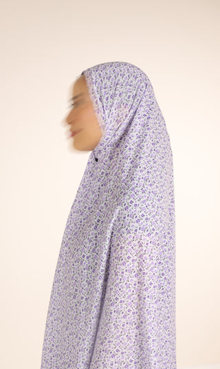 Gebetskleidung aus Baumwolle, Khimar - Lavendel