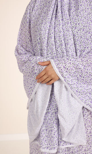 Gebetskleidung aus Baumwolle, Khimar - Lavendel