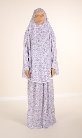 Gebetskleidung aus Baumwolle mit Ärmeln – Lavendel