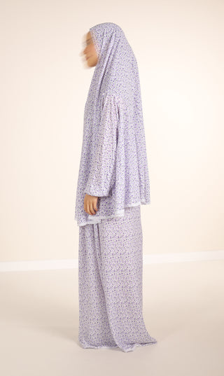 Gebetskleidung aus Baumwolle mit Ärmeln – Lavendel