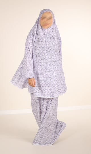 Gebetskleidung aus Baumwolle mit Ärmeln – Lavendel