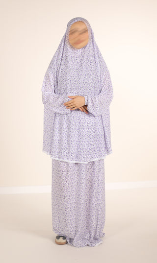 Gebetskleidung aus Baumwolle mit Ärmeln – Lavendel