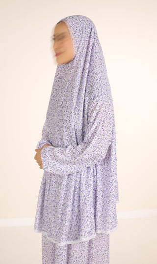 Gebetskleidung aus Baumwolle mit Ärmeln – Lavendel