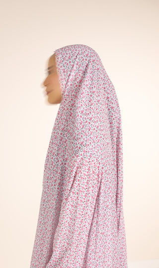 Prayer clothes Cotton Khimar - Dark Pink I
