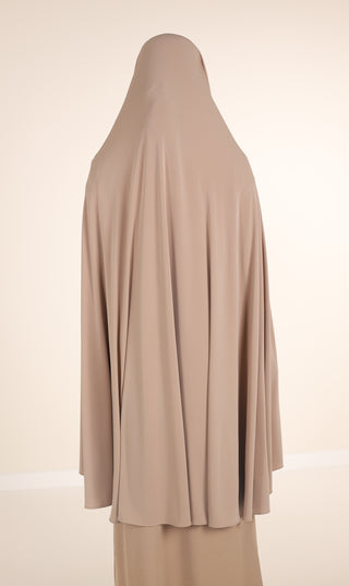 Jersey Premium KNEE Khimar - Blød Taupe