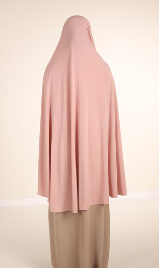 Jersey Premium KNEE Khimar - Pink Mist