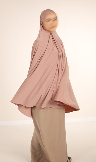 Jersey Premium KNEE Khimar - Velvet Rose
