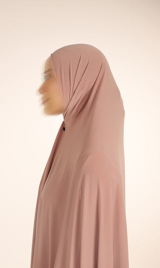 Jersey Premium KNEE Khimar - Velvet Rose