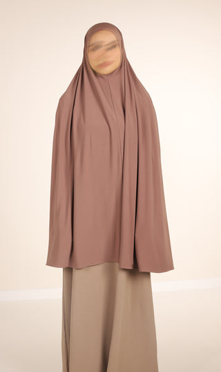 Jersey Premium KNEE Khimar - Mocha