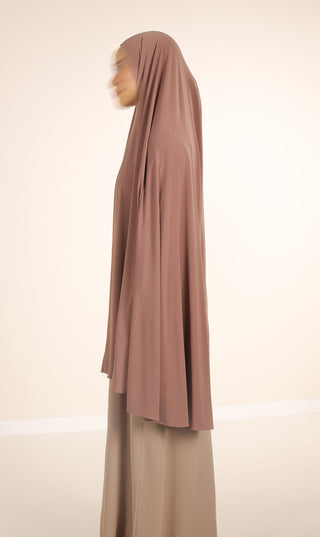 Jersey Premium KNEE Khimar - Mocha