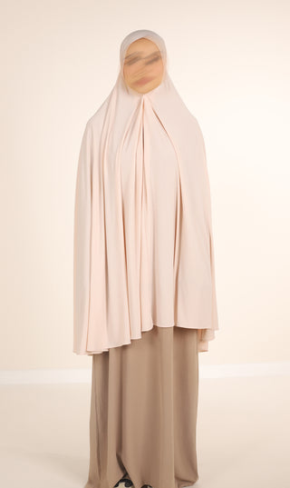 Jersey Premium KNEE Khimar - Creamed Oat