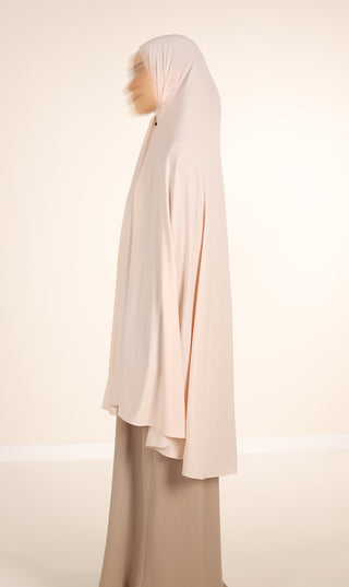 Jersey Premium KNEE Khimar - Creamed Oat
