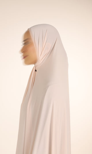 Jersey Premium KNEE Khimar - Creamed Oat