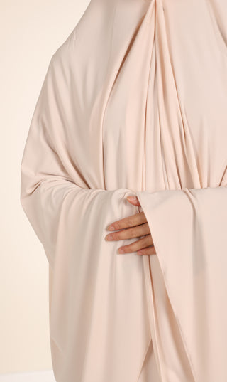 Jersey Premium KNEE Khimar - Creamed Oat