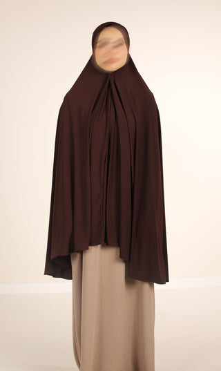 Jersey Premium HIP Khimar - Dark Chocolate