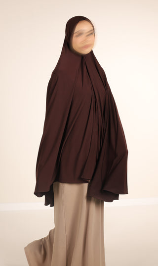 Jersey Premium HIP Khimar - Dark Chocolate