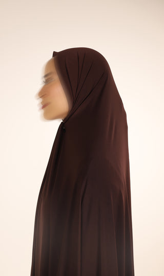 Jersey Premium HIP Khimar - Dark Chocolate