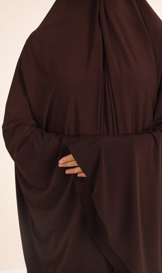 Jersey Premium HIP Khimar - Dark Chocolate