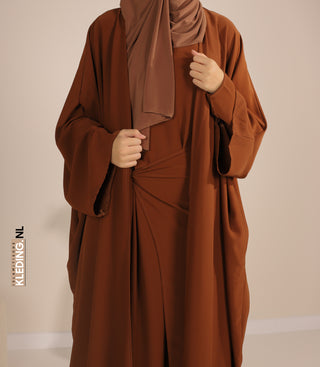 Kimono & Abaya-Set Mikrofaser - Kamel
