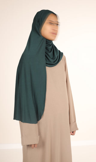 Viscose Instant Hijaab FNR - Forest Green
