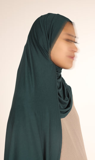 Viscose Instant Hijaab FNR - Forest Green