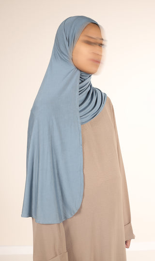 Viscose Instant Hijaab FNR - Jeans Blue