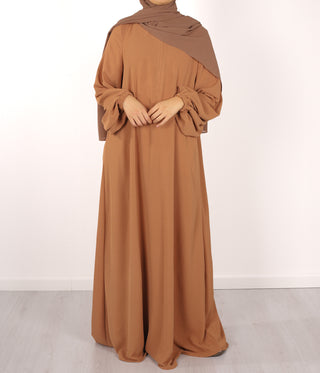 A-line PUFF Abaya Jazz- UsW - Smokey Sand