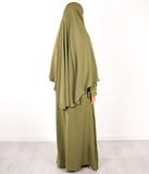 Anisah Tie-Back Amira Khimar - Vintage Green