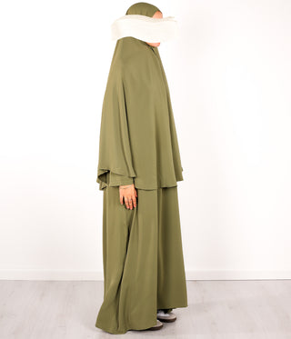 Anisah Classic Heup Khimar - Vintage Green