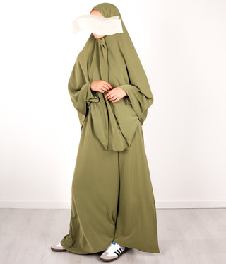 Anisah Classic Heup Khimar - Vintage Green