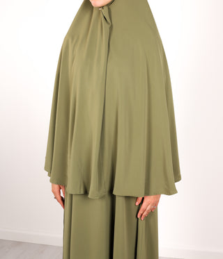 Anisah Classic Heup Khimar - Vintage Green