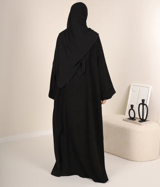 Zahraa Kimono Abaya - Black