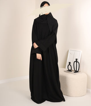 Zahraa Kimono Abaya - Black