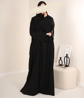 Zahraa Kimono Abaya - Black