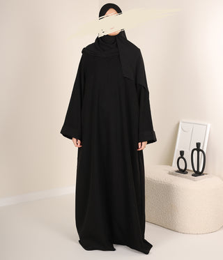 Zahraa Kimono Abaya - Black