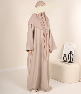 ABAYA Curduroy Zahraa - Smokey Sand