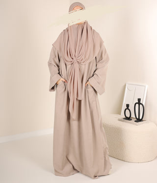 ABAYA Curduroy Zahraa - Smokey Sand