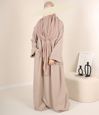 ABAYA Curduroy Zahraa - Smokey Sand