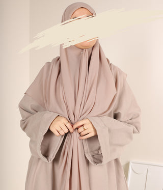 ABAYA Curduroy Zahraa - Smokey Sand