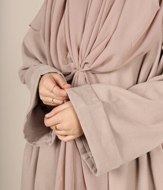 ABAYA Curduroy Zahraa - Smokey Sand