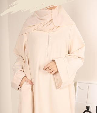 ABAYA Curduroy Zahraa - Cream