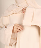 Zahraa Kimono Abaya - Cream